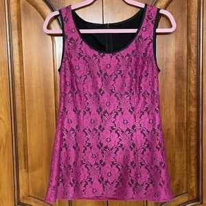 Dolce and Gabbana Purple Lace Tank Top